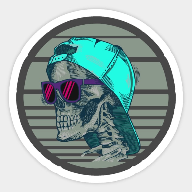 Cool Skull Sticker by pilipsjanuariusDesign